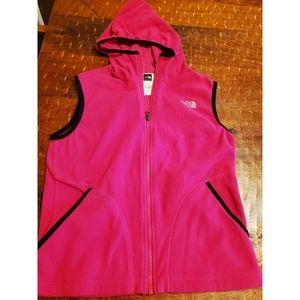 The North Face Fleece Pink Vest Large